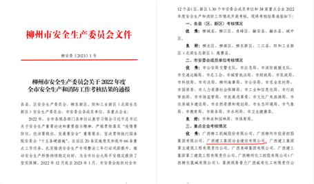 【喜訊】冶建公司2022年度這項(xiàng)工作獲評(píng)優(yōu)秀！